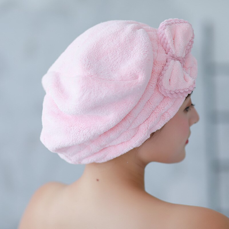 Toalla de cabeza de microfibra para mujer y niña, turbante de secado rápido, gorro de secado de cabello, toalla envuelta
