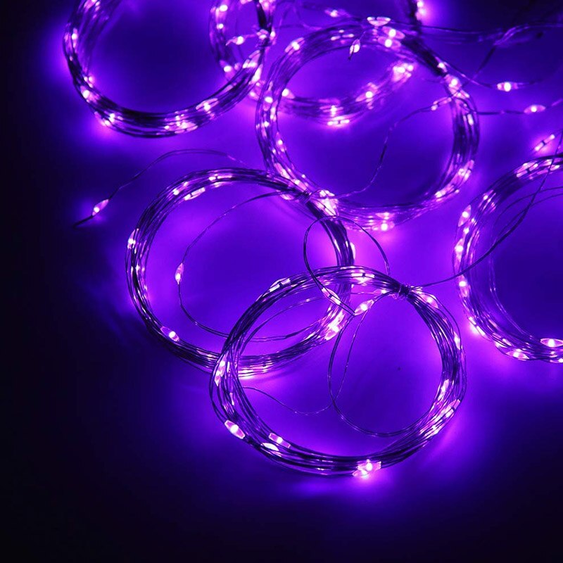 Festoon curtain garland for window with remote control Led fairy lights girls room bedroom Christmas year's eve decorations: Purple