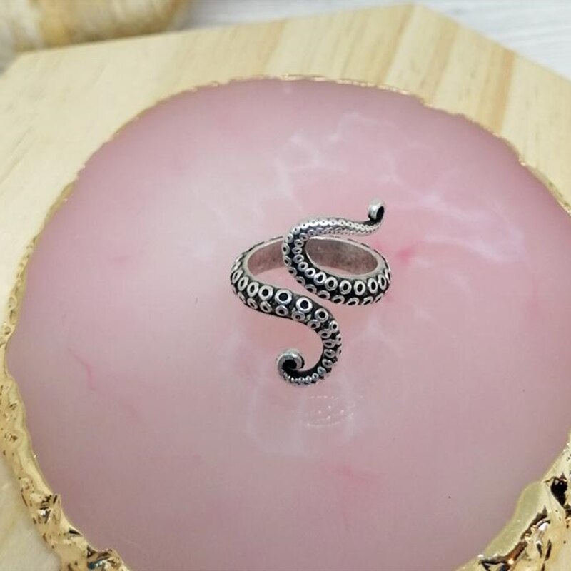 Europäischer stil, schlichte retro-persönlichkeit, oktopus-punktrend, ändern oktopus, offener Ring