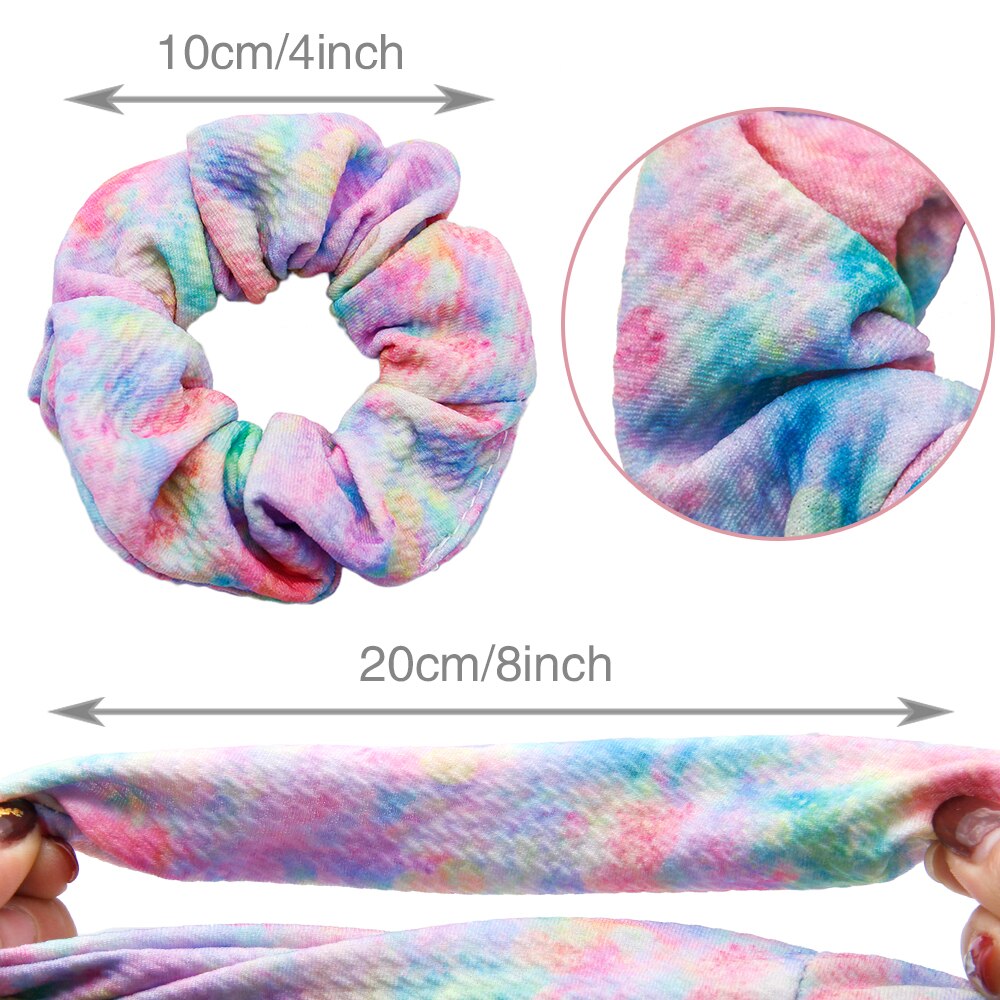 Trykt bullet liverpool hår scrunchies 1 stk, stretchy hestehaleholder, hårbåndtau for kvinner jente, stoff scrunchies ,,1 yc 10475: 1103705001