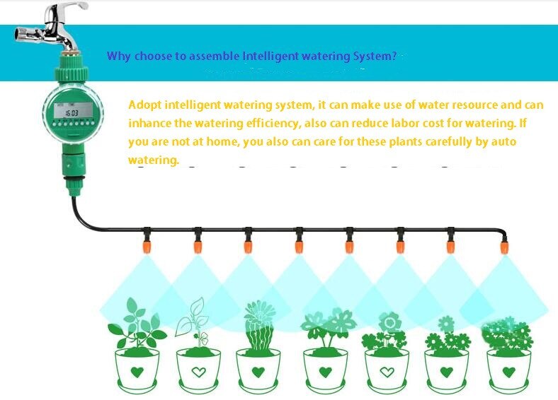 Micro Drip Irrigatie Plant Self Watering Tuinslang Sprinklers Verneveling Nozzle Water Control Spuit Tuin Sprinkler