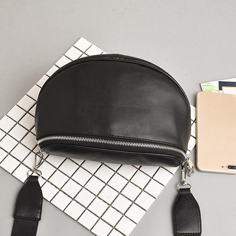 Bolso bandolera de cuero con patrón de negra para mujer, bolsa de pecho, de cintura,