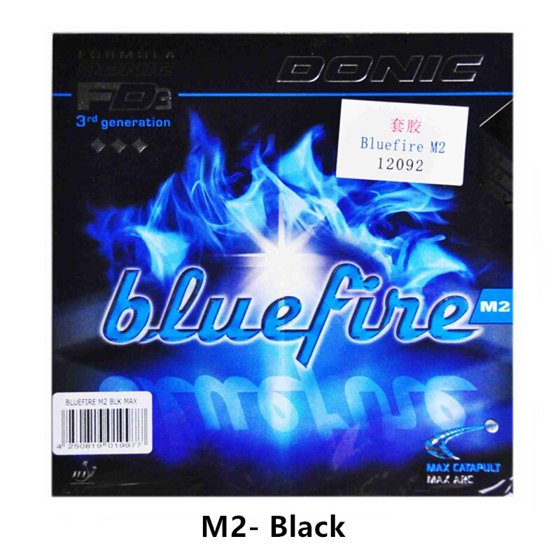 Donic bluefire M1/M2/M3 卓球ラバースピン速度にきびでdonic卓球スポンジtenisデメサ: M2 Black