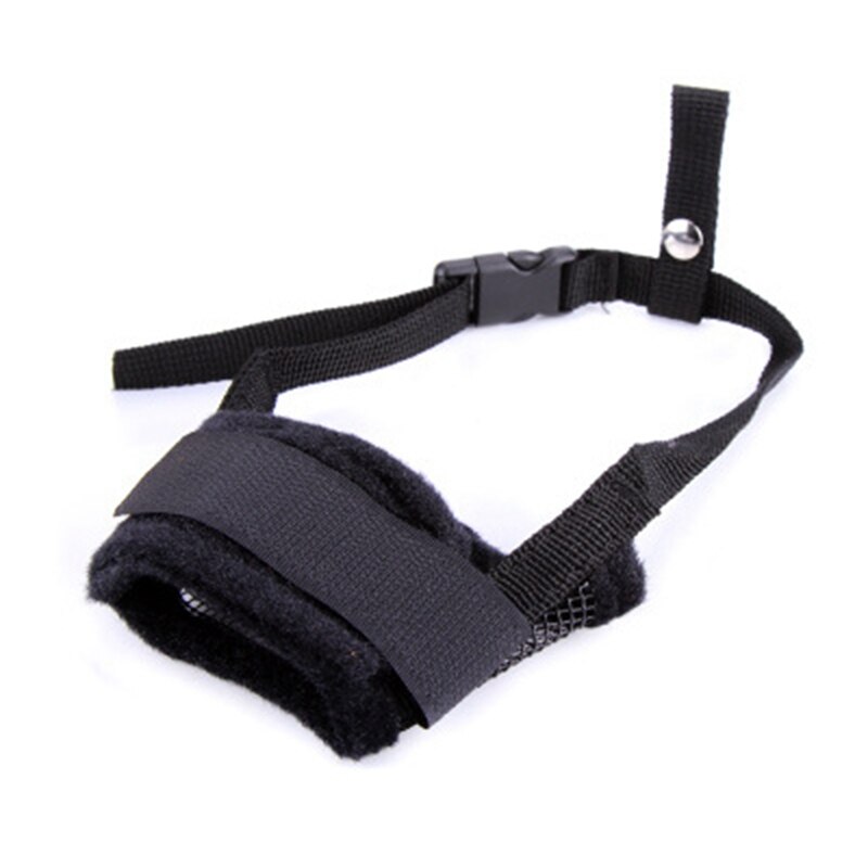 Muselière Anti-aboiement pour chien, accessoire pour petit et grand gabarit, ajustable, sangles en Nylon: Black / S