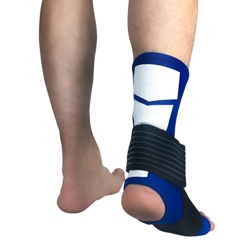 Sportsled elastisk støttebandage beskyttelsesudstyr gym fodbetræk 1 stk: Blå / M