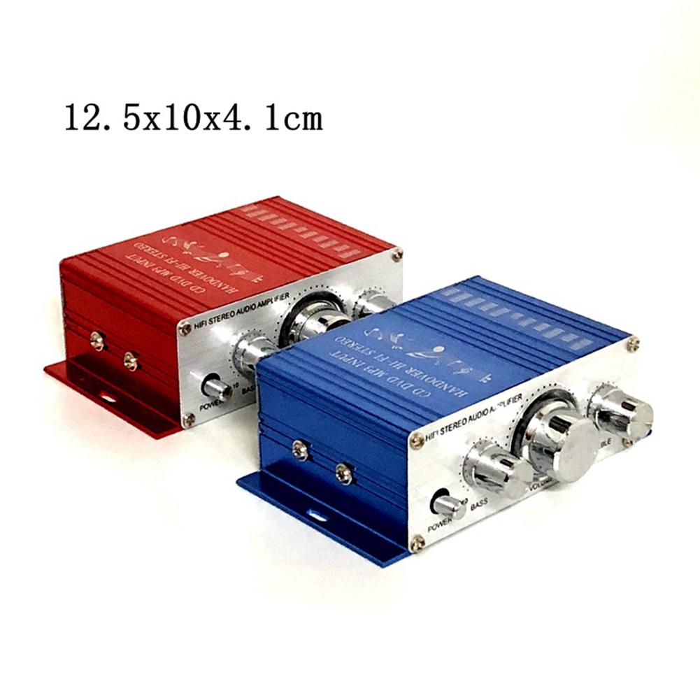 12V 2CH Car radio Amplifier motorcycle radio Mini Hi-Fi Stereo Audio Small Amplifier AMP for Car Motorcycle Modified Accessories