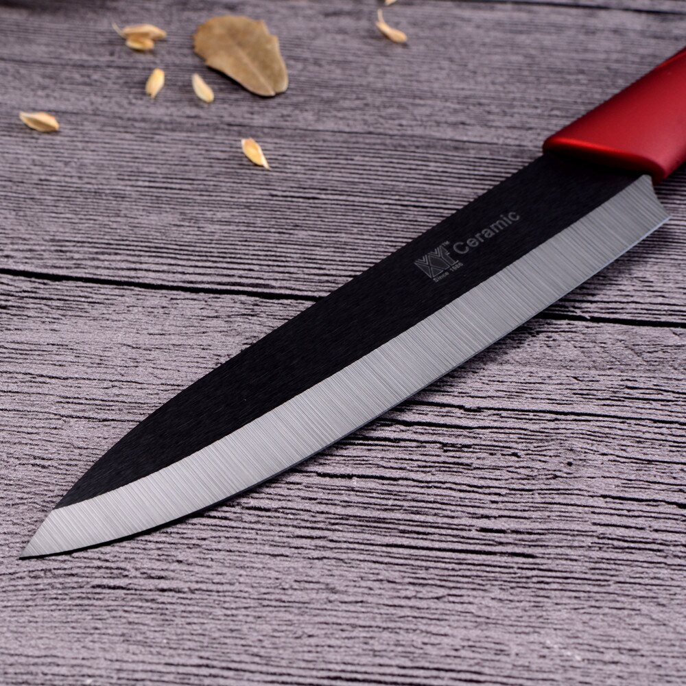 Xyj keramiska knivar 6 stycken set 3 4 5 6 tums kockkniv antibakteriell flerfärgshandtag köksredskap