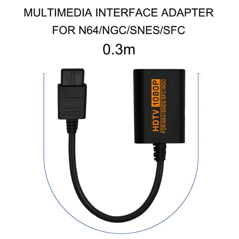1080P HDTV Converter with Cable for Nintendo 64 / SNES / NGC Gamecube for Retro Video Game Console