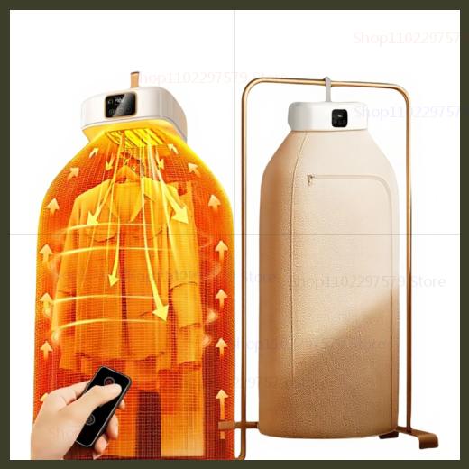 Kannettava vaatteiden kuivausrumpu kompakti sähköinen kuivausrumpu kotiin taitettava vaatteiden kuivausrumpu kätevä vaatteiden kuivaus asuntoloissa: Valkoinen