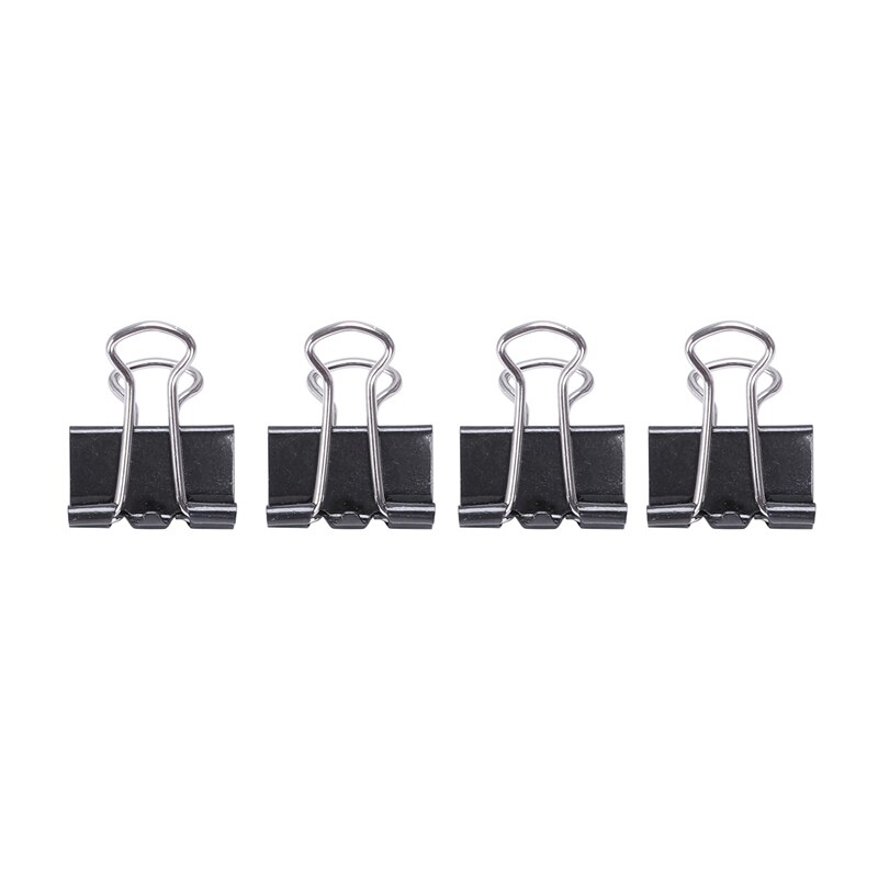Metal spring Binders Clip for Paper document Office stationery paper clips 15mm 48pieces Black