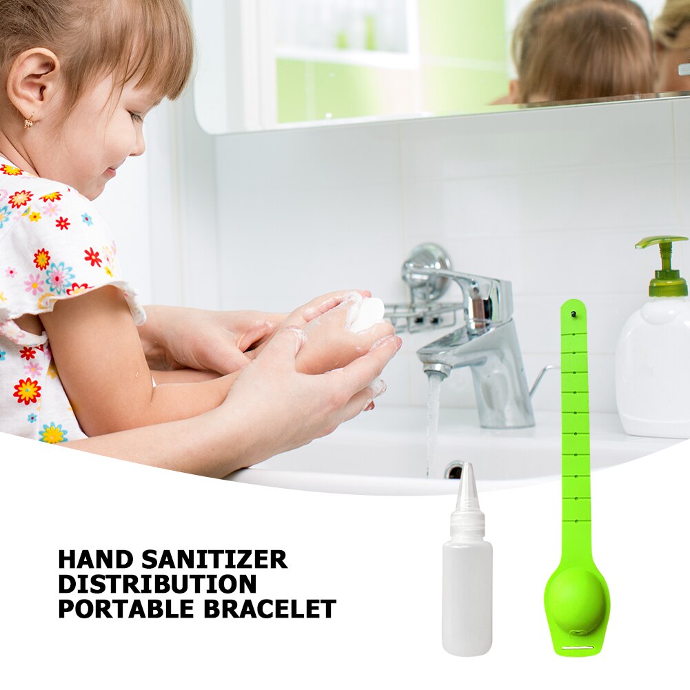 Pulsera dispensadora de Alcohol y Gel para adultos y niños, dispensador de mano portátil, de silicona, 1 unidad