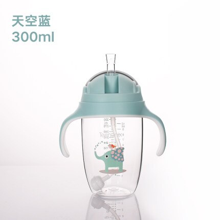 Baby learning drinking cups baby -proof anti-cricket with handle gravity ball drinking cup children leak-proof straw cup