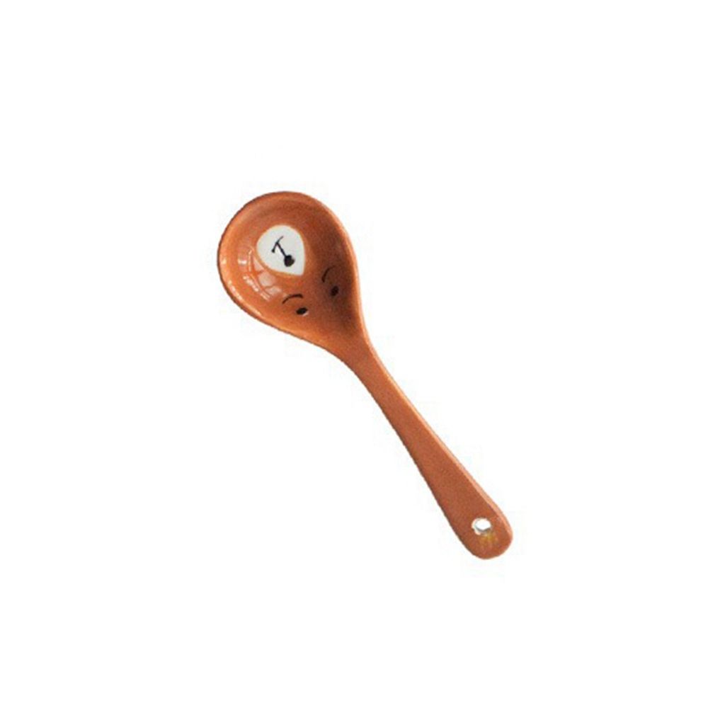 1PC Cute Cartoon Animals Cat Ceramic Spoon For Girls Boys Porridge Soup Spoon Home Restaurant Kitchen Tableware: C