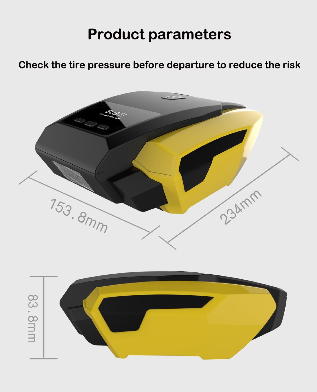 Digital  dc12v ac 220v bil luftkompressor bil däck boll fotboll inflator luftkompressor bärbar mini luftkompressor