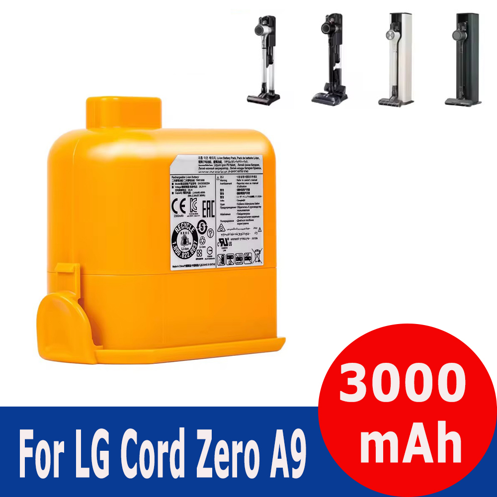 Nowa bateria EAC 63382208 EAC 63758601 Dla LG Cord Zero A9 Plus A9 Max A9K Pro A9M A9MASTER2X A9MULTI A9MULTI2X A9PETNBED: Srebrny