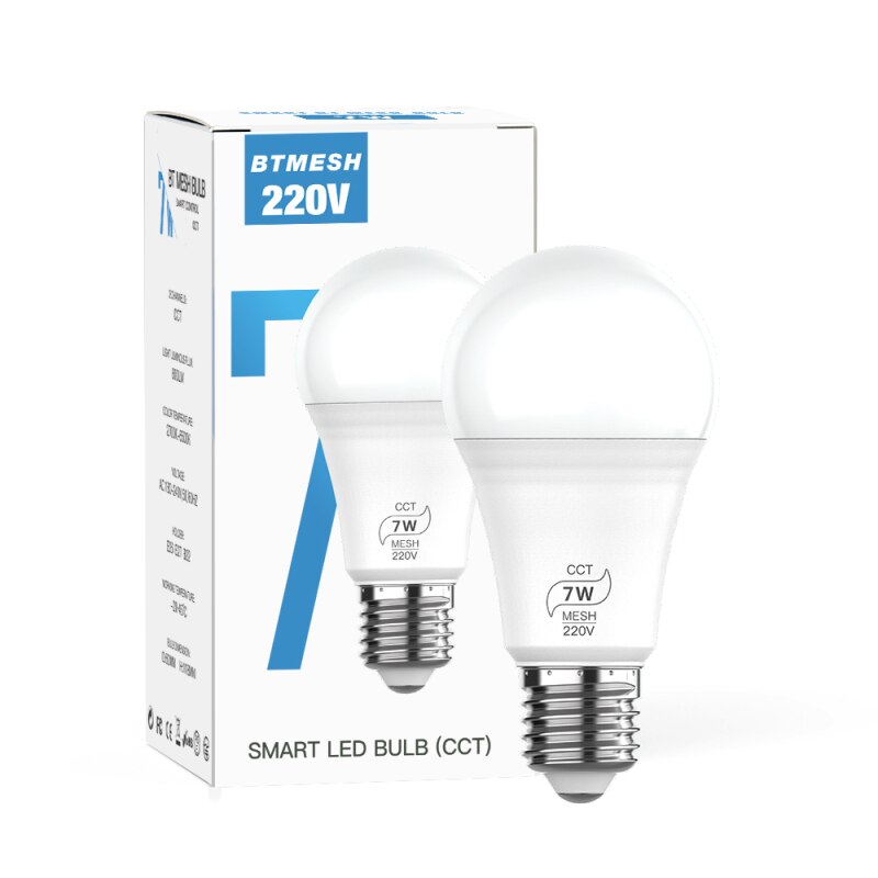 Bluetooth Mesh Smart Light Bulb Mobile APP Control Remote Timing Smart Bulb 16 Million Color Smart Scene DIY Color BT MESH Bulb: 220V 1pcs