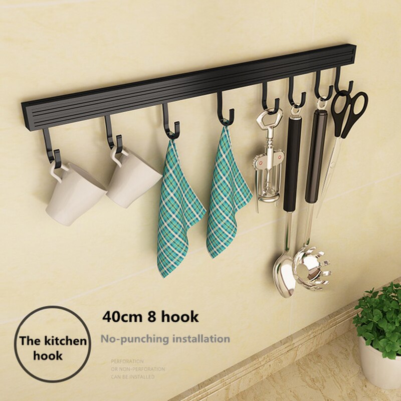 No-punching kitchen hook rack wall wall hangers wall hangers rack kitchen utensils rack spoon shovel storage rack