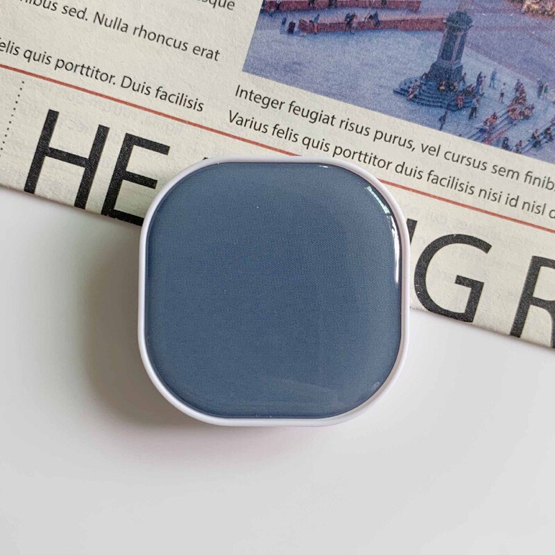 Support de téléphone portable de poignée d'airbag rétractable de colle de chute carrée pour des iphone samsung xiaomi support de support de couleur unie: 11Sea blue