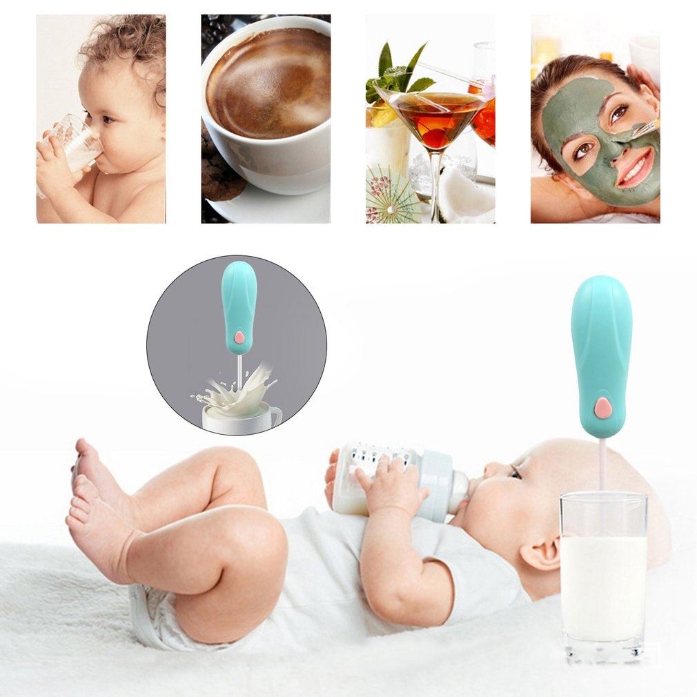 Mini mælkeblander ægpiskere bærbare håndholdte elektriske drikke mælkeskummer skum visp mixer omrører husholdning baby fodring