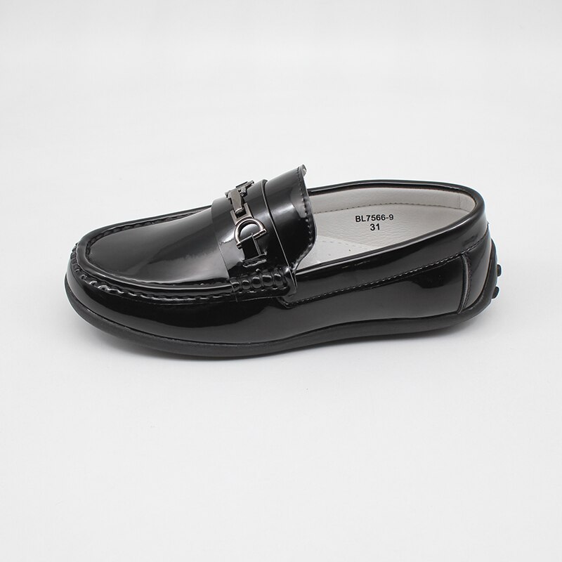 Drenge loafers sko børn fritidssko børn mokkasiner spænde penny loafers imiteret læder slip on brudekjole sko