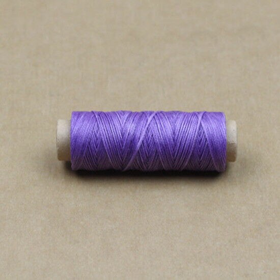 1mm Leather Sewing Flat Waxed Thread Wax String Hand Stitching Craft 50M 150D: Light purple