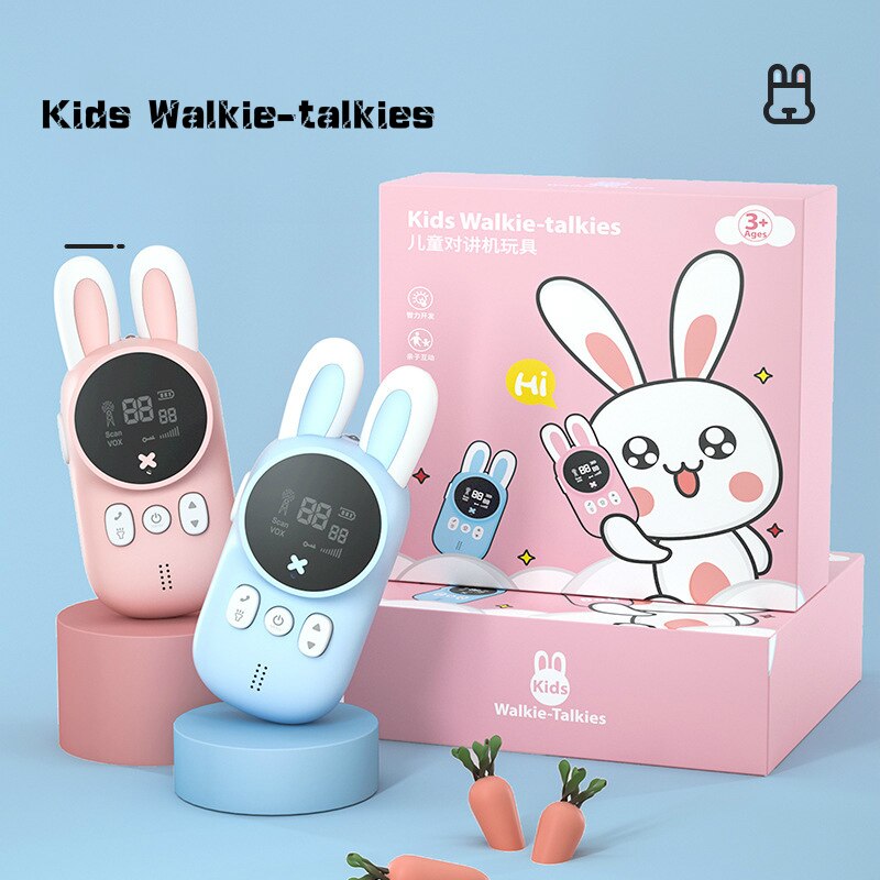 Børns walkie-talkie 3km tecno mini trådløs håndholdt intercom forældre-barn legetøj