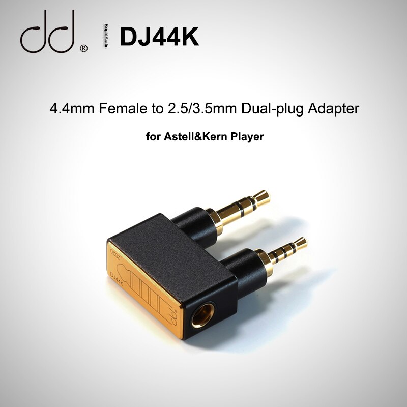 DD HiFi DJ44K adattatore da 4.4mm femmina a 2.5/3.5mm bilanciato a doppia spina per lettori musicali Astell &amp; handmade AK