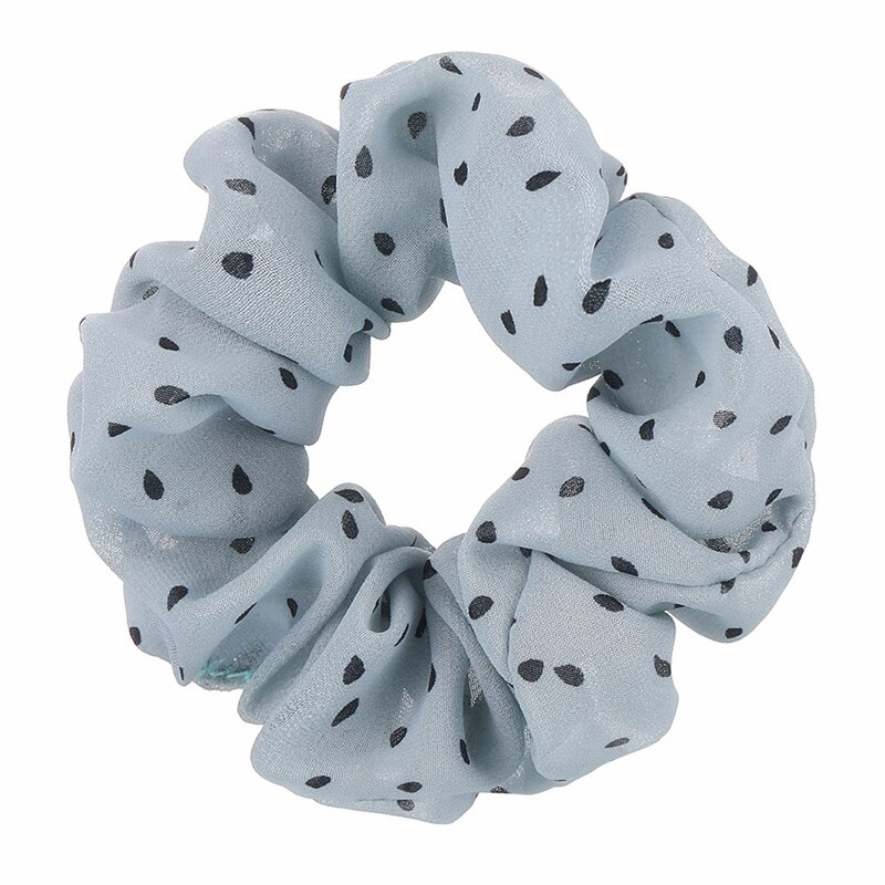 Chiffon Scrunchie Stretch Headbands Dot Plaid Headwear Women Girls Elastic Hair Rubber Bands Hair Ropes Hair Accessories: 1702D