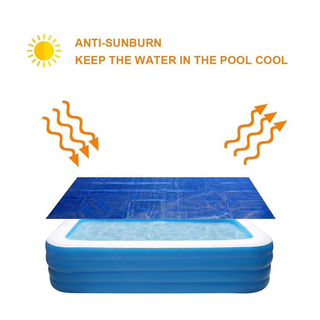 Rectangle Swimming Pool Cover for Garden Outdoor Paddling Family Pools Waterproof pool covers 200cmx300cm/78.74''x118.11'' ZJXT