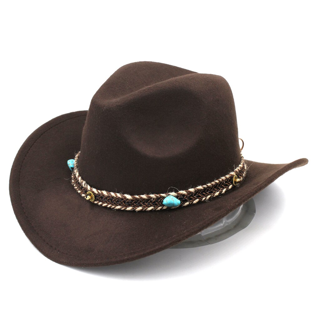 Mistdawn unisex ull bred brätte western cowboyhatt cowgirl kostym keps turkos hampa rep storlek 56-58cm bbe