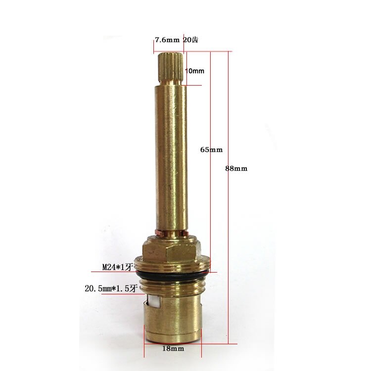 1/4 Drehung G1/2 Doppel Zähne Messing Patrone Zubehör Kalt Wasserhahn Schalter Keramik Ventil Core Doppel-griff Wasserhahn Ventil core: Licht Gelb