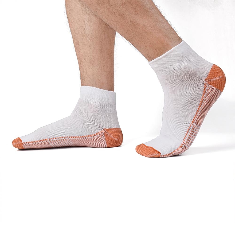 5 pairs Unisex Miracle Copper Compression Socks Anti Vein Ankle Women Men socks: white / S/M (42-44)