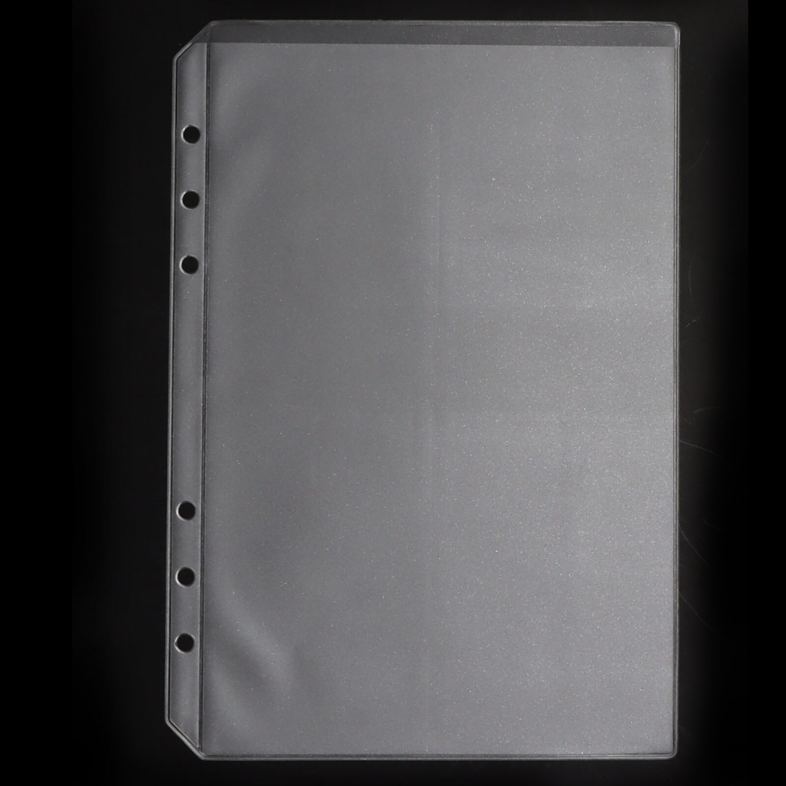 10PCS Plastic A5 Ring Binder Inserts Refill Pocket 6 ring Binder A5 A6 Sleeves Binder Pocket with Zipper: A5 Size D 10pcs