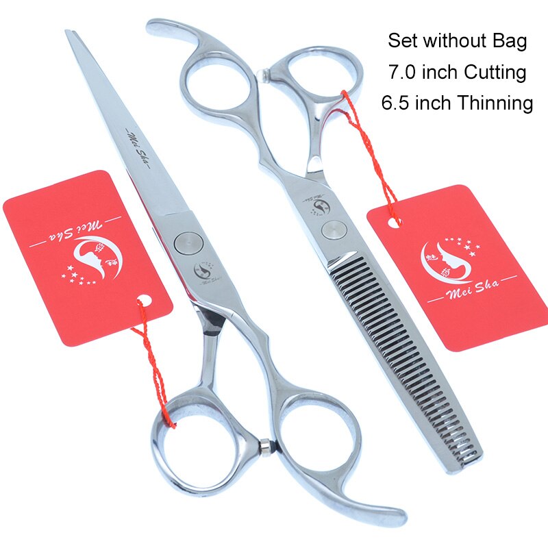 Ciseaux professionnels pour animaux domestiques, coupe en acier japonais 440c 7.0 pouces, ciseaux amincissants pour chiens, tondeuse pour couper les poils d'animaux A0128A: A0128A-02-70