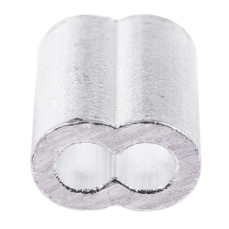 100 stk 1/16- tommer wire reb aluminium ærmer klip fittings kabel krymper & 100 stk 2.5mm