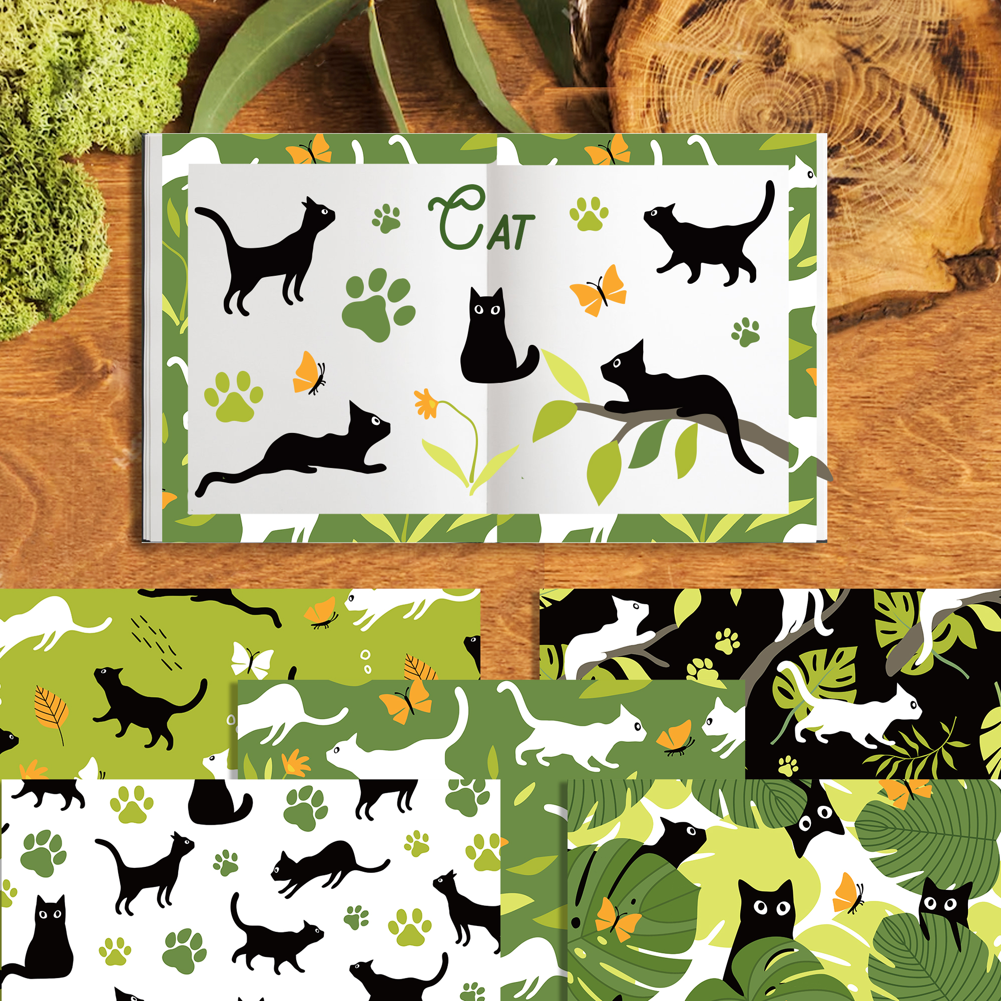 24 Uds 30*30cm encantador gato álbum de recortes papel para manualidades DIY papel para manualidades arte fondo papel Origami fabricación de tarjetas decoración de álbum de fotos