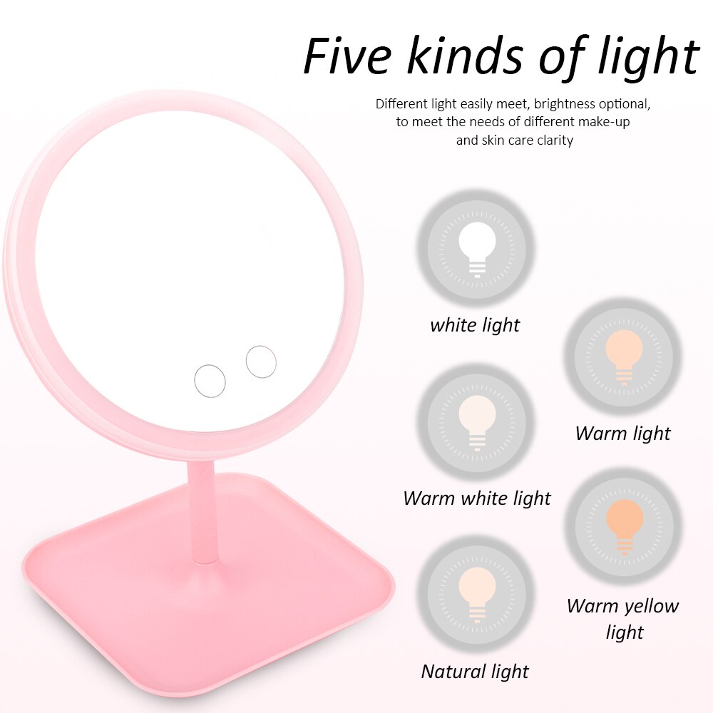 Makeup Mirror with Led Light Dressing Table Mirror Beauty Makeup Mirror Beauty Tools Fill Light Cosmetic Led Touch Screen Mirror