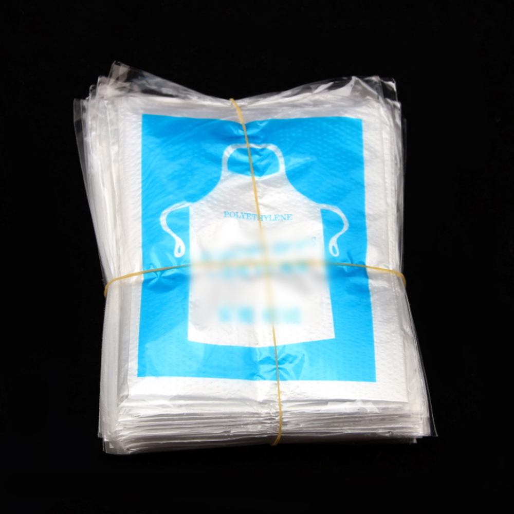 100 pièces tablier jetable tabliers transparents 60*95CM cuisine de préparation alimentaire