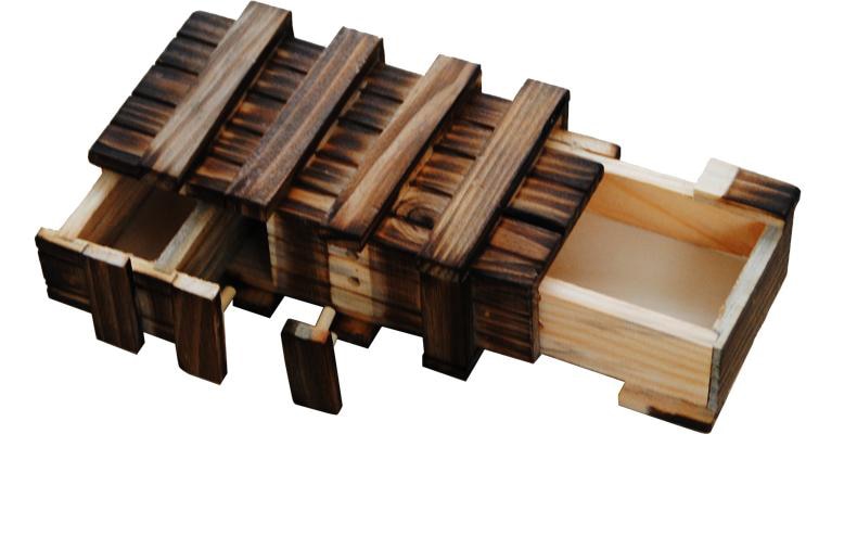 Jahrgang Holz Puzzle Kasten mit Geheimnis Schublade Magie Fach Gehirn Teaser Holz Spielzeug Rätsel Boxen freundlicher Holz Spielzeug