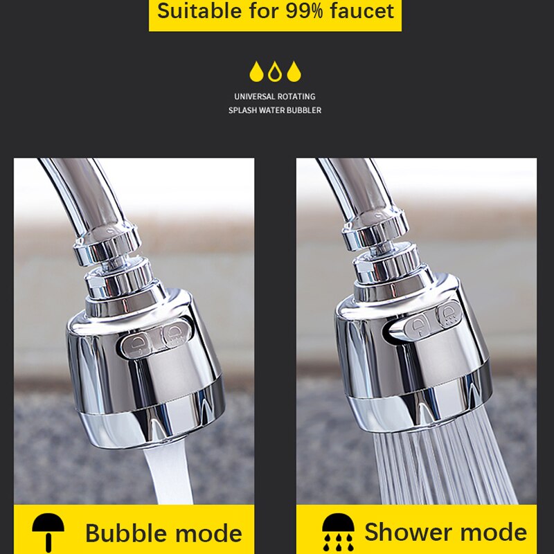 Pressurized Bubbler Aerator Fixture Kitchen Nozzle Faucet Mixer Faucet Filter Bubbler Water Tap Saving Kitchen Shower Head