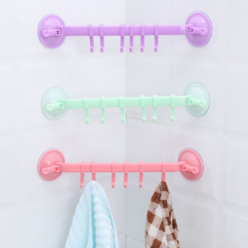 Multifunctional Suction Cup Towel Hanger Kitchen Bathroom Storage Rack Holder
