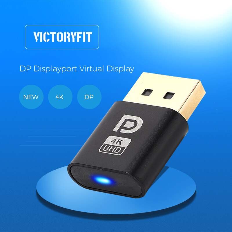 4K Displayport Dummy Plug DP Virtual Display Adapter EDID Headless Ghost Emulator Desktop Accessories for PC Graphics Video Card