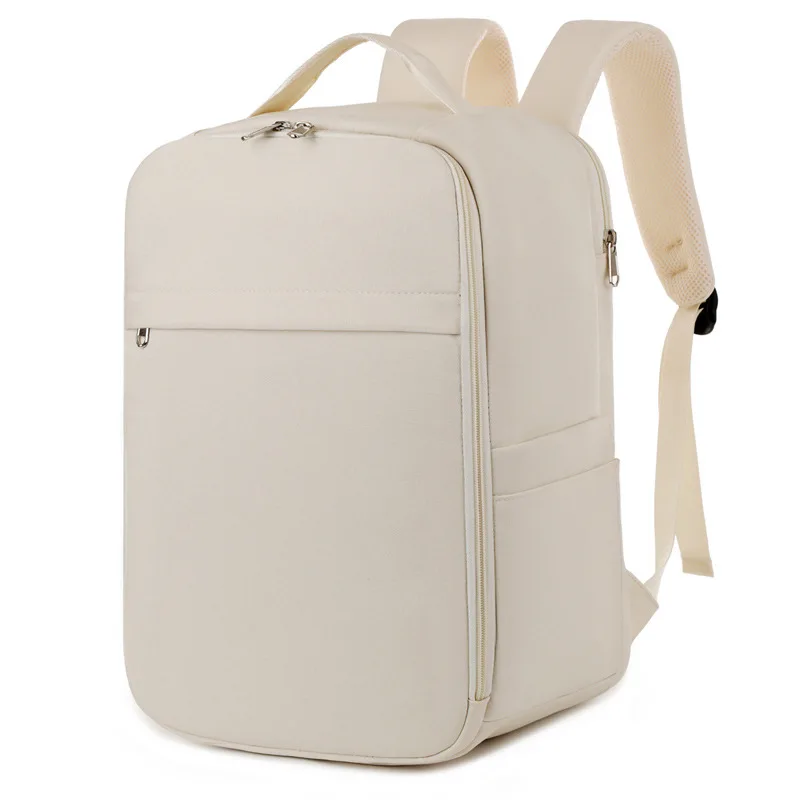 Men Women Hand Luggage Backpack 40x20x25 Cabin Bag Lightweight Aeroplane Carry-Ons Travel Backpack Waterproof Laptop Backpack: Beige