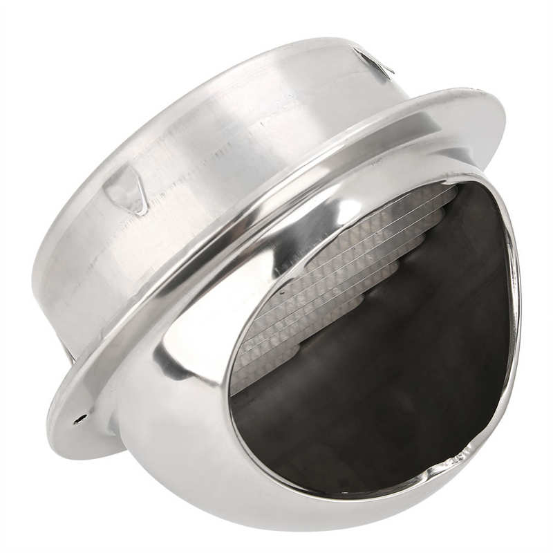 Acero inoxidable cocina ventilador extractor campana rejilla salida ventilación accesorio tapa respirable pulido espesado, diámetro 150mm