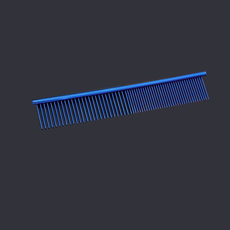 Safe Scissors Fish Mouth Blue Pet Scissor For Dogs Cats Grooming Hairdressing Tools 6 Inch Straight Cut Tooth Scissor: 1pcs blue comb