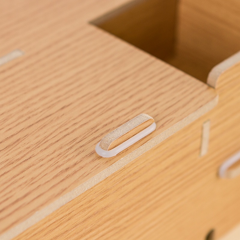 Wood Assembled Monitor Stands with 2 Drawers Office Table Storage Organizer Keyboard Computer Screen Rack Laptop/Screen Bracket