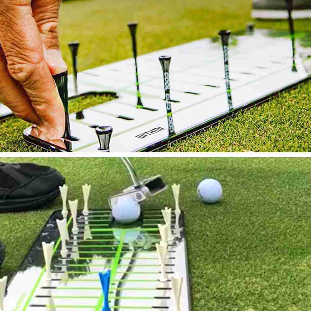 Golfsving rakt träna golf putting spegel ögonlinje golftillbehör putter spegel inriktning träningshjälp svingtränare