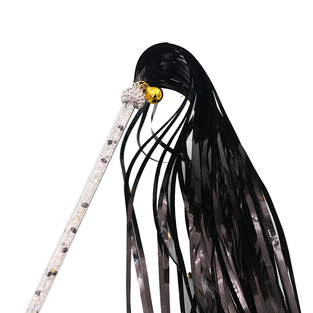 Acryl huisdier teaser speelgoed grappige interactieve lange papieren kwast speelgoed glinsterende glimmende huisdier stok toverstaf: No5