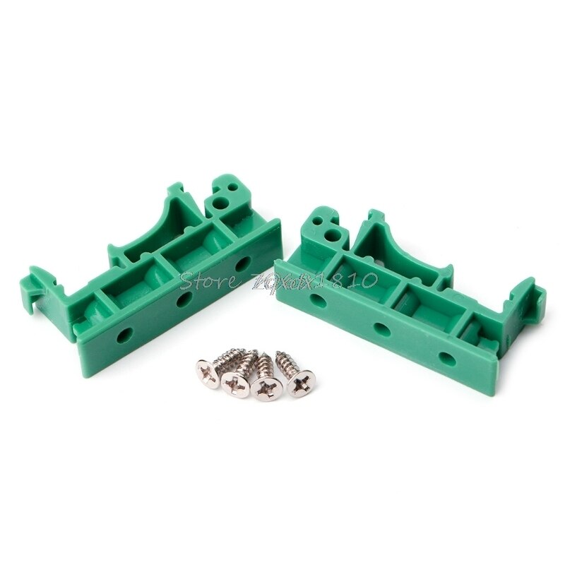SIV 1 Set of Simple PCB Circuit Board Mounting Bracket For Mounting DIN Rail Mounting 2x Adapter+4x Screws Z9