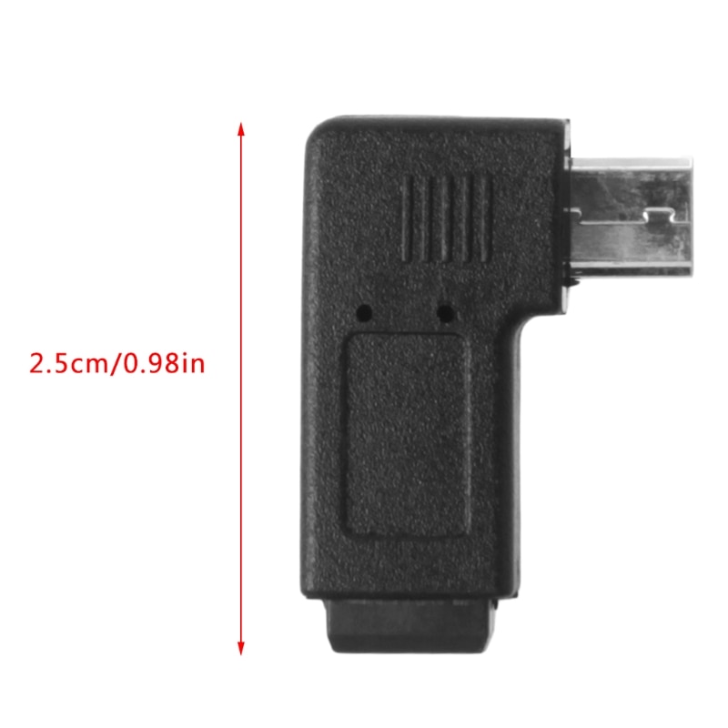 90 degree Left & Right Angled Mini USB 5Pin Female To Micro USB Male Data Sync Adapter #221